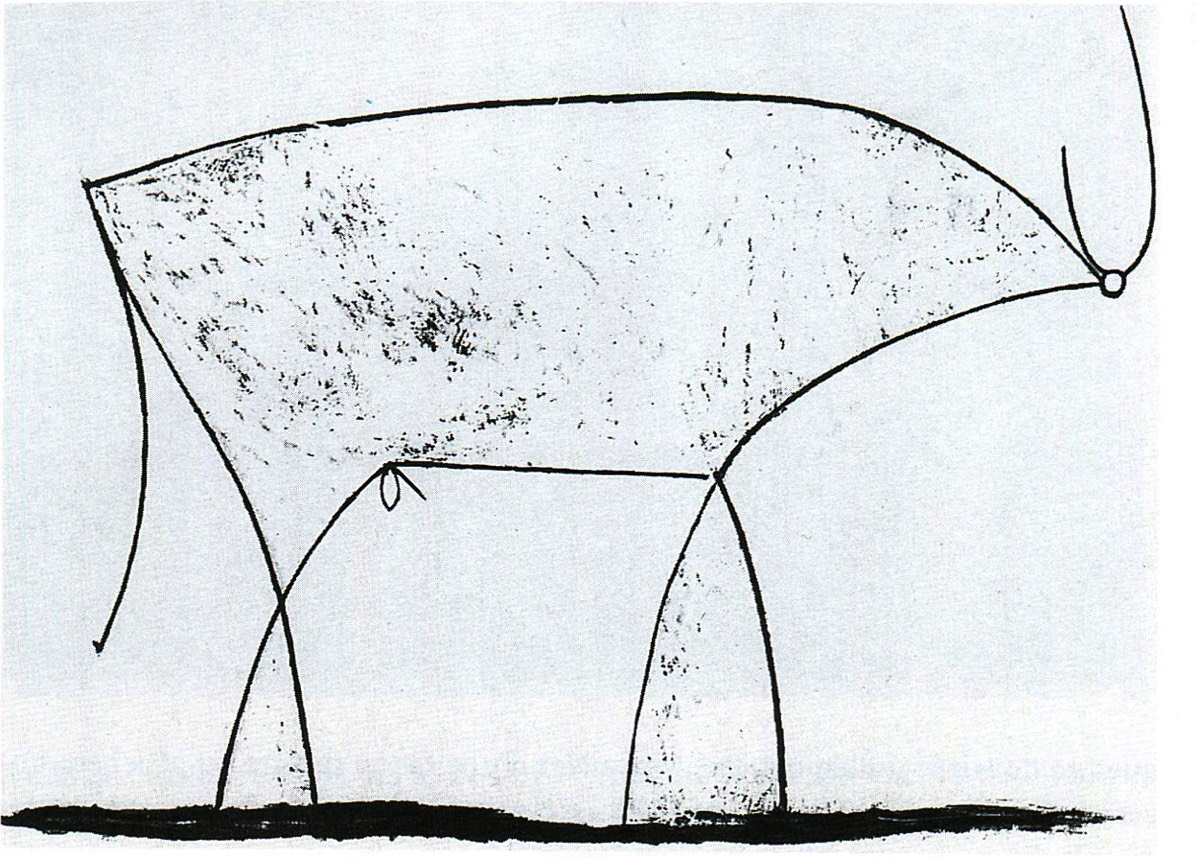 Fig 5 - Pablo Picasso (1881- 1973) Taureau 1946 lithographie