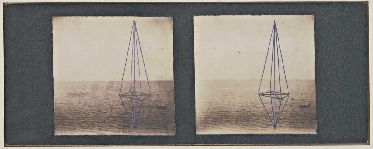 Marcel Duchamp (1887-1968) Stereopticon (1918-19)Crayon sur épreuves à la gélatine argentique contrecollé sur carton noir