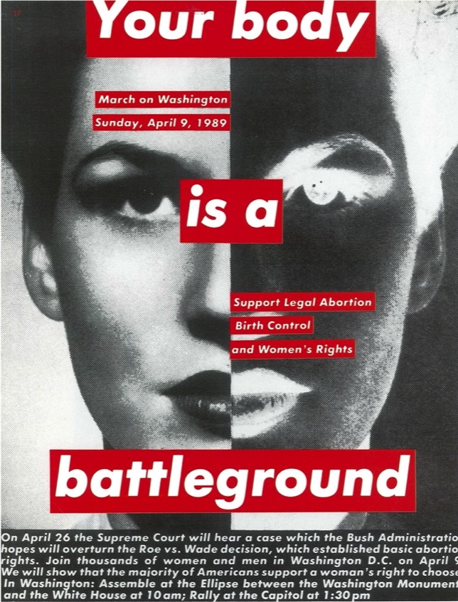 Barbara Kruger « Your body is a battleground » 1989