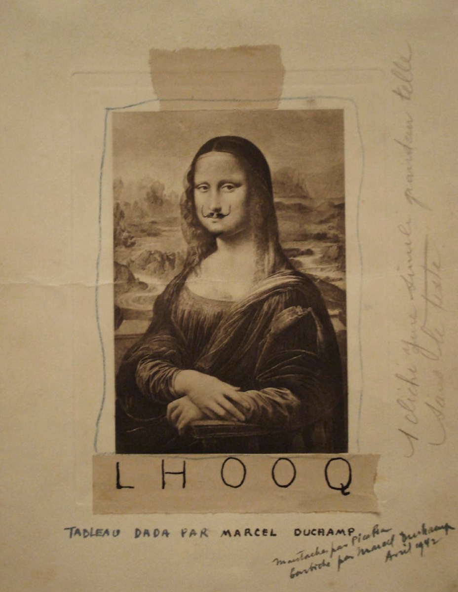 Marcel Duchamp 1919 L.H.O.O.Q collage