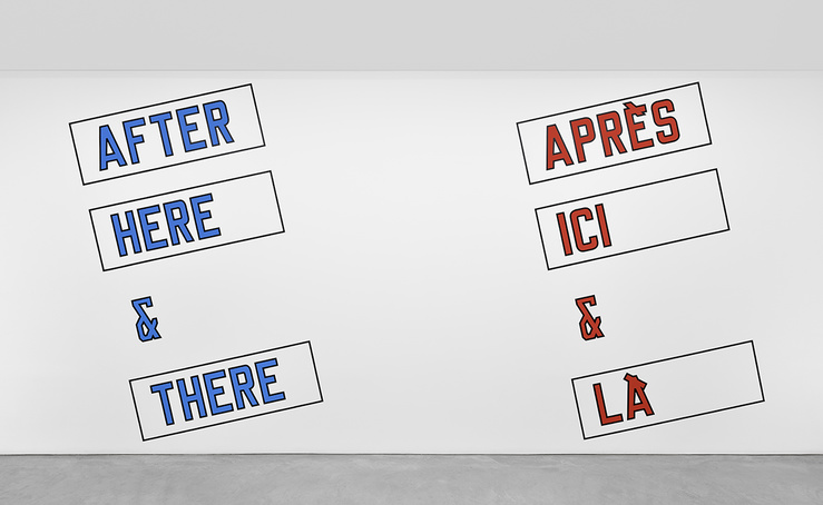 Lawrence Weiner, AFTER HERE & THERE, 1984