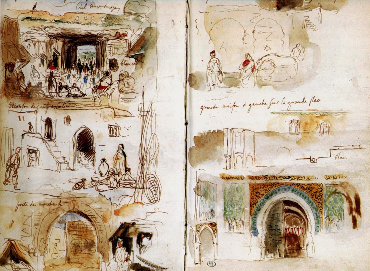 Eugène Delacroix 1798-1863 - Extrait carnet de voyage au Maroc 1832