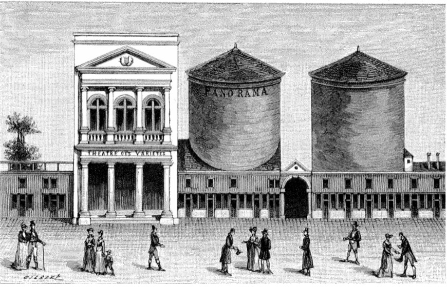 Les premières coupoles des Panoramas à Paris sur le boulevard Montmartre (1802)