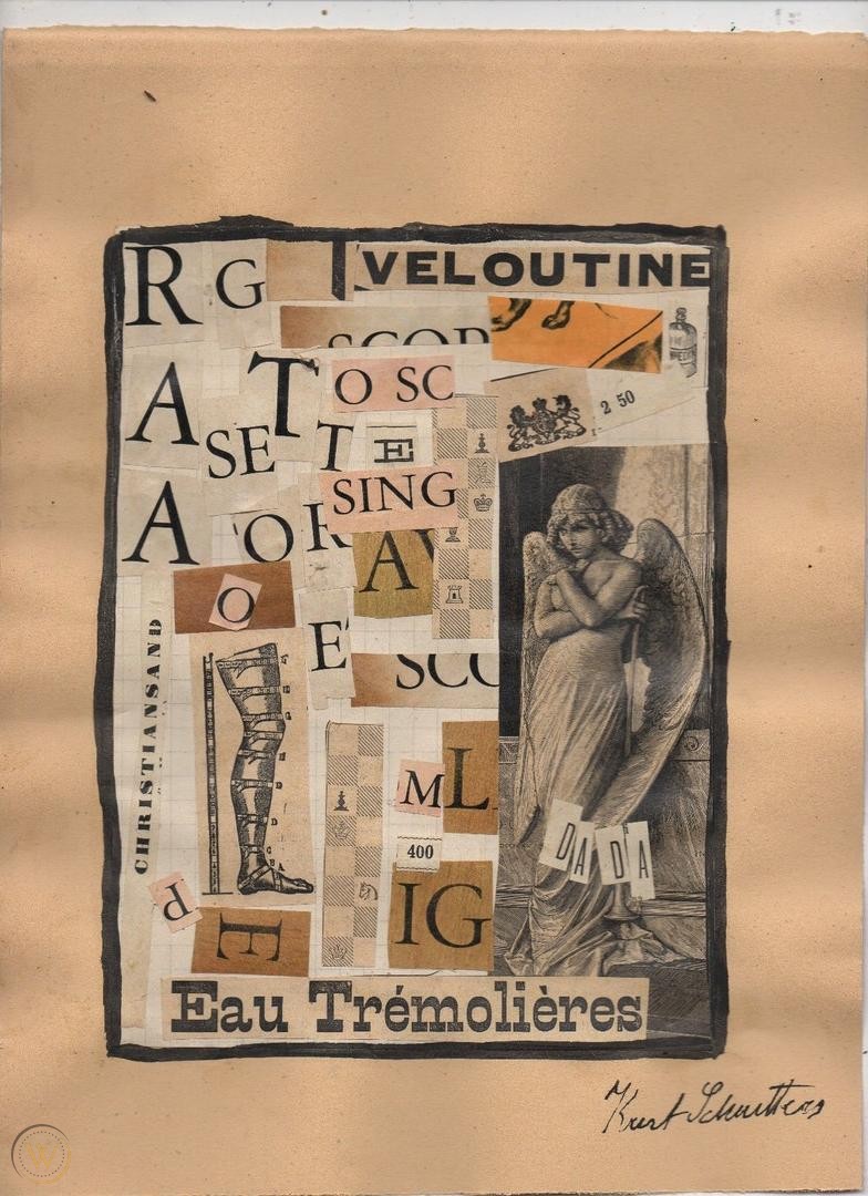 Kurt Schwitters Collage sur papier, 29 cm X 21 cm 1922